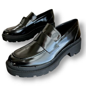 NWT BLONDO ‘School’ Chunky Heel Waterproof Leather Loafer Sz 10